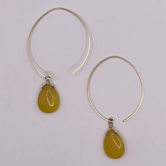 Noon Design Shop Core Collection Yellow Gold Drop Earrings - Picture 2 of 2